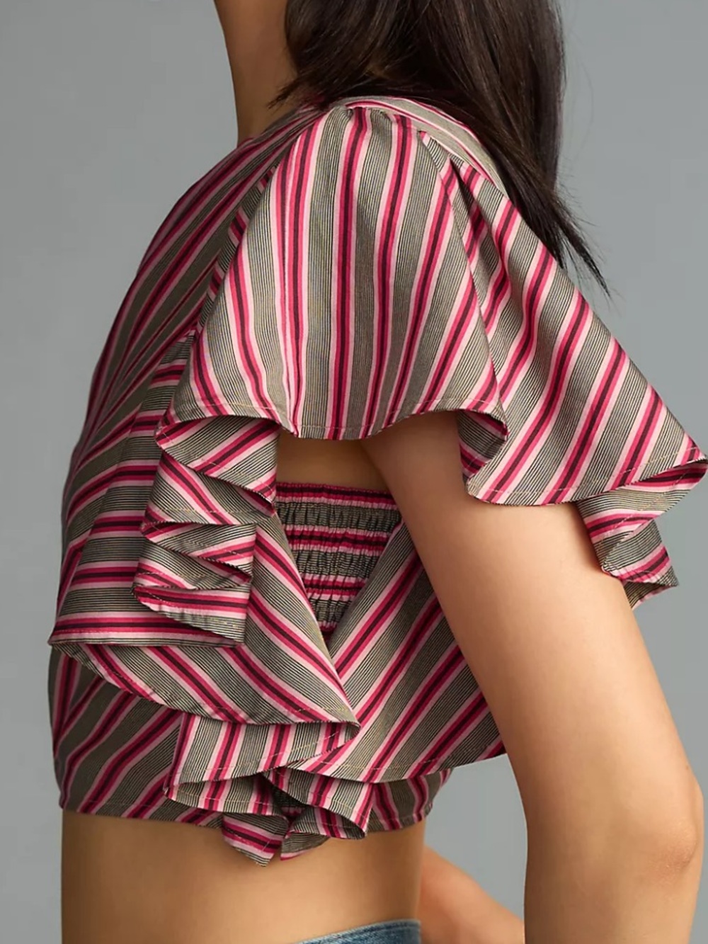 Maeve One-Shoulder Ruffle Blouse - Picture 2 of 6